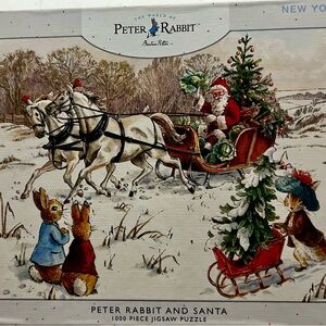 New York Puzzle Company Peter Rabbit and Santa Jigsaw Puzzle - 1000 Pieces